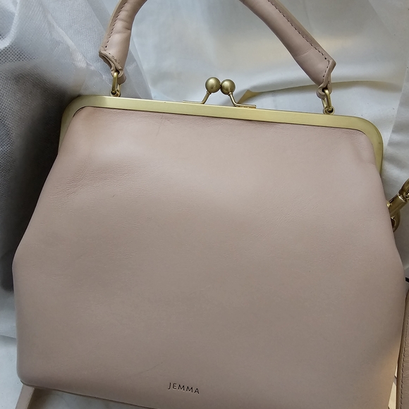 Jemma Jo Jo Blush Pink Kiss Lock Structured Top-Handle Satchel - Picture 7 of 16